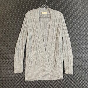 Hollister California Gray Knit Cardigan Sweater Open Front‎ Women's Small